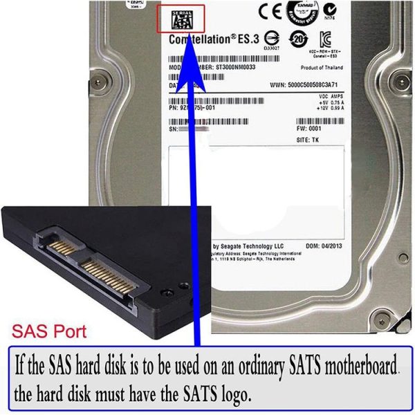 JUNSUNMAY SAS 22 Pin to 7 Pin + 15 Pin SATA Hard Disk Drive Raid Adapter - Image 7