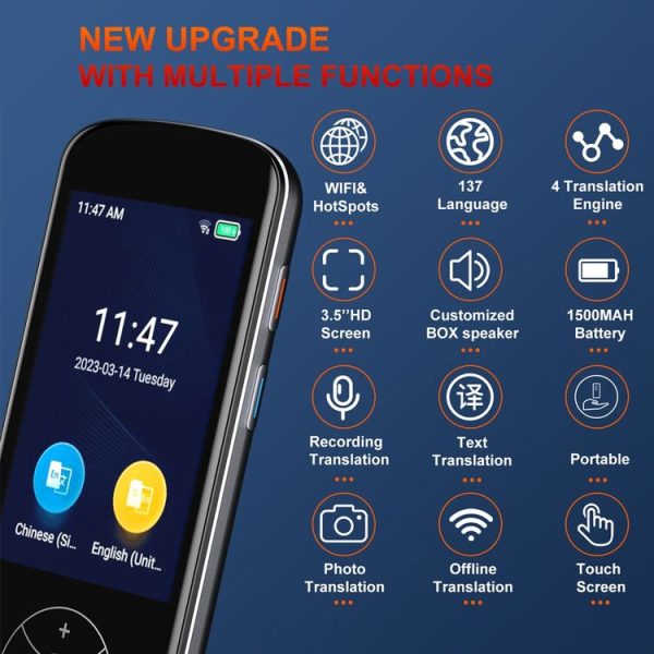V600 Offline Photography Voice Translator Smart Portable 137 Languages Real Time Translator - Image 2