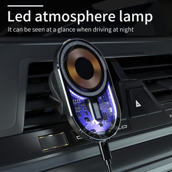 T10 15W Transparent Car Magnetic Wireless Charger - Image 2