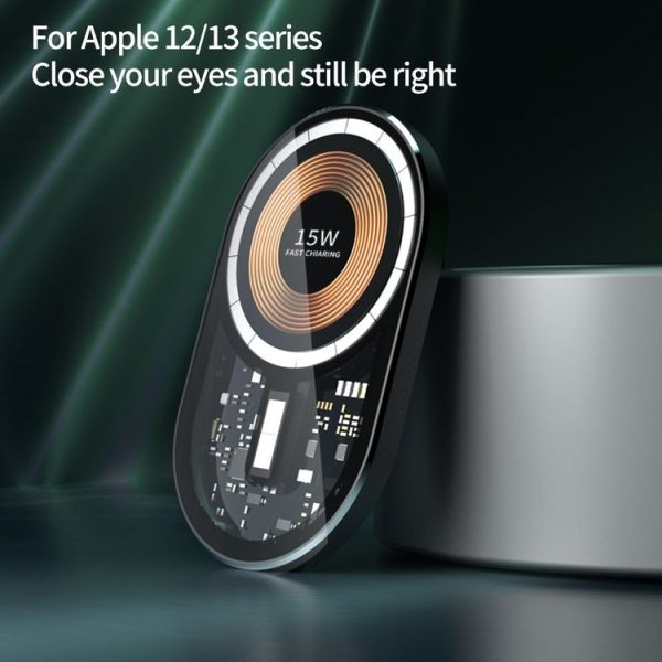 T10 15W Transparent Car Magnetic Wireless Charger - Image 3