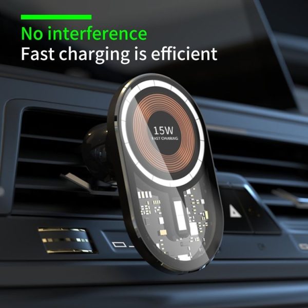 T10 15W Transparent Car Magnetic Wireless Charger - Image 5