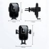 X11 Three Axle Linkage 15W Smart Touch Automatic Retractable Clip Fast Charging Wireless Car Chargers, Specification: Standard Configuration - Image 5