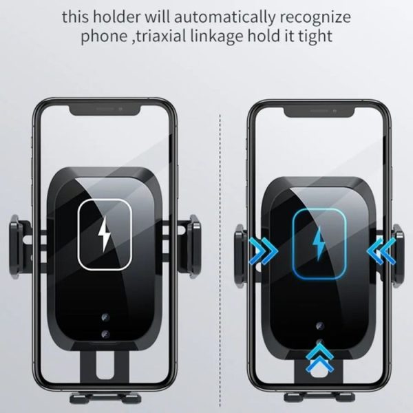 X11 Three Axle Linkage 15W Smart Touch Automatic Retractable Clip Fast Charging Wireless Car Chargers, Specification: Standard Configuration - Image 6