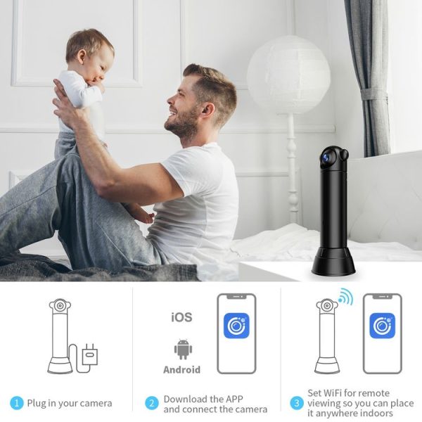 V10 HD Infrared Home Night Vision Mini Camera Remote Control Family Security Camera - Image 3