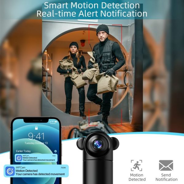 V10 HD Infrared Home Night Vision Mini Camera Remote Control Family Security Camera - Image 6