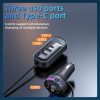CS8 Black Bluetooth MP3 Play FM Transmitter Car Charger Rear Seat Extended Car Charger - Image 4