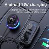 CS8 Black Bluetooth MP3 Play FM Transmitter Car Charger Rear Seat Extended Car Charger - Image 5