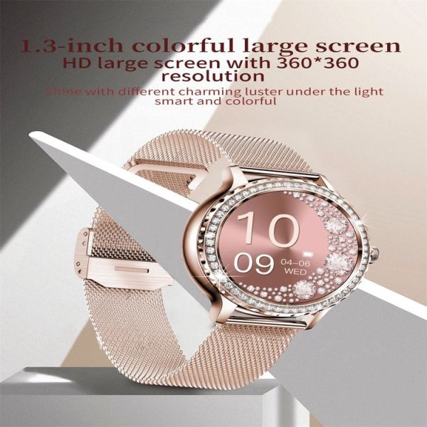 NX19 1.3 inch IP68 Waterproof Color Screen Smart Watch, Support Heart Rate / Blood Pressure / Blood Oxygen Monitoring (Gold) - Image 5