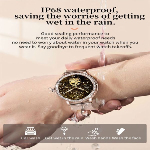 NX19 1.3 inch IP68 Waterproof Color Screen Smart Watch, Support Heart Rate / Blood Pressure / Blood Oxygen Monitoring (Gold) - Image 8