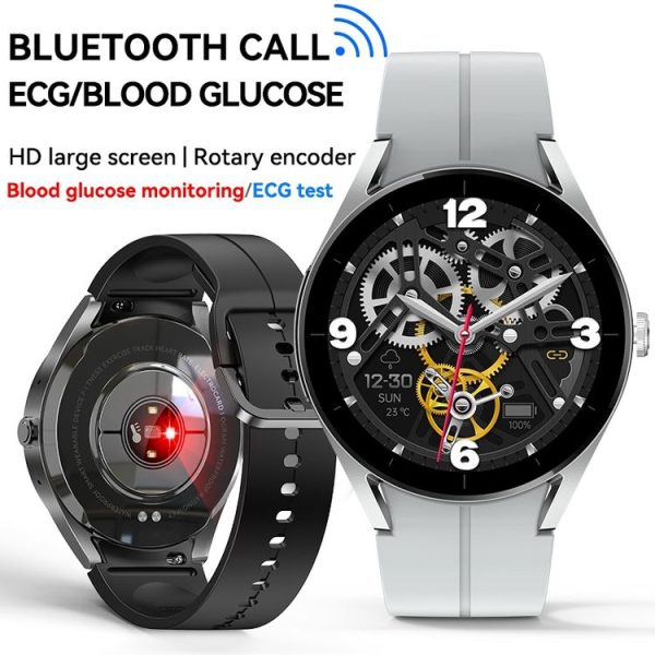 KS05 1.32 inch IP67 Waterproof Color Screen Smart Watch, Support Blood Oxygen / Blood Glucose / Blood Lipid Monitoring (Silver White) - Image 3