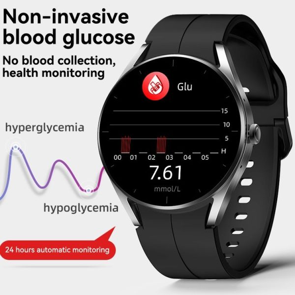 KS05 1.32 inch IP67 Waterproof Color Screen Smart Watch, Support Blood Oxygen / Blood Glucose / Blood Lipid Monitoring (Silver White) - Image 6