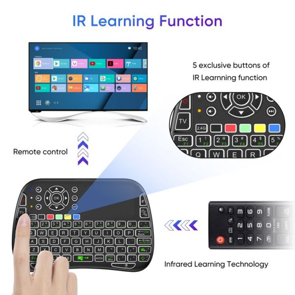 M9 Mini Wireless Keyboard Remote Control Mouse Keyboard Combo Support Touchpad Voice - Image 5