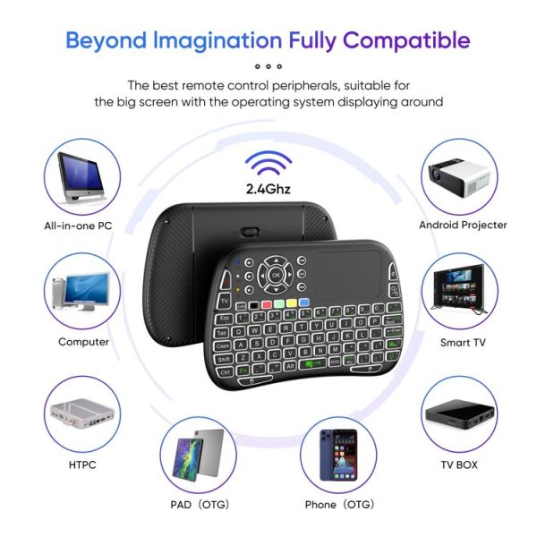 M9 Mini Wireless Keyboard Remote Control Mouse Keyboard Combo Support Touchpad Voice - Image 6