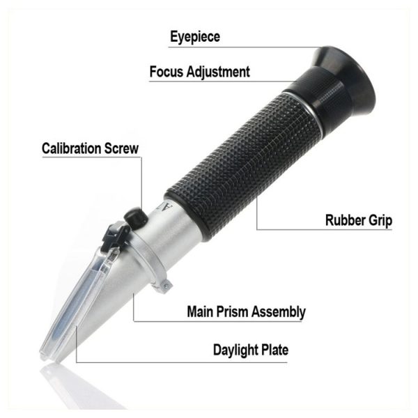 RZ116 Refractometer Alcohol Portable Automatic Digital Refractometer 0-80 Glycol Handheld Atc Brix Refractometer Beer Box - Image 3