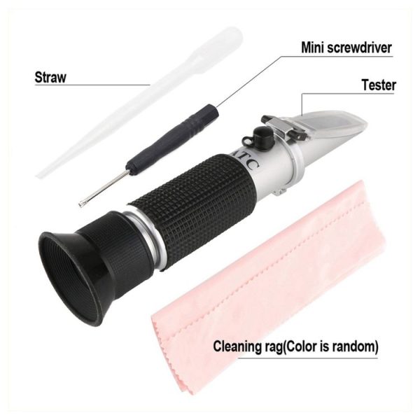 RZ120 Refractometer Beer Brix Wort Sugar Alcohol Specific Gravity Salinity Measurement Handheld Tool Specific Gravity Meter - Image 2
