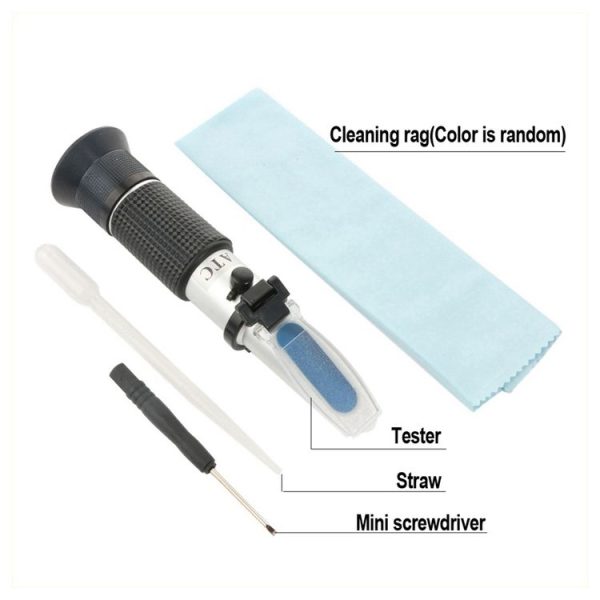RZ121 Alcohol Refractometer Grape Wine Sugar Content 0~25% Alcohol Concentration 0~40% Brix Tester Meter ATC Handheld Tool - Image 3