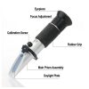 RZ121 Alcohol Refractometer Grape Wine Sugar Content 0~25% Alcohol Concentration 0~40% Brix Tester Meter ATC Handheld Tool - Image 6