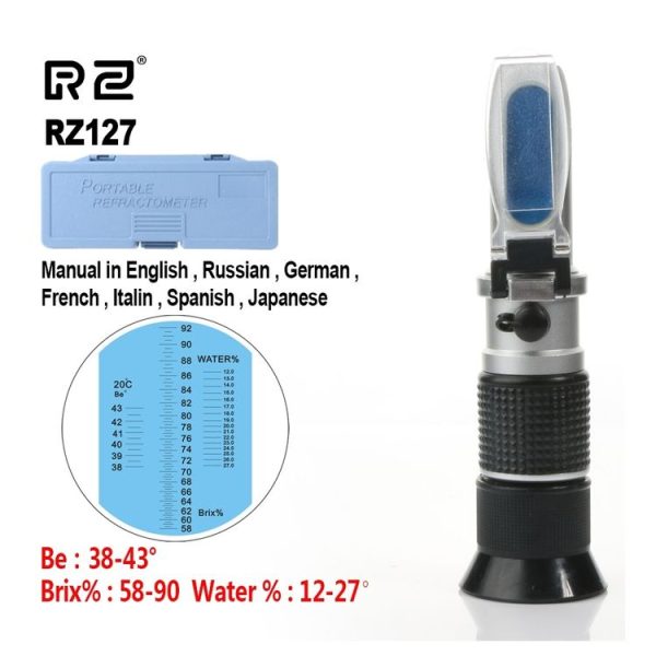 High Concentration Brix Be Water 3 in 1 58%~92% Honey Refractometer Bees Sugar Food ATC RZ127 - Image 6