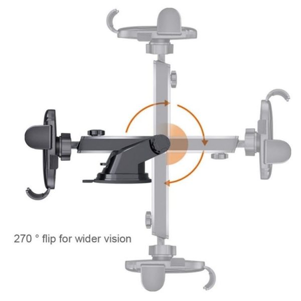 D33 With Air Vent Clip Suction Cup Base Gravity Sensing Car Phone Holder Bracket (Black) - Image 3