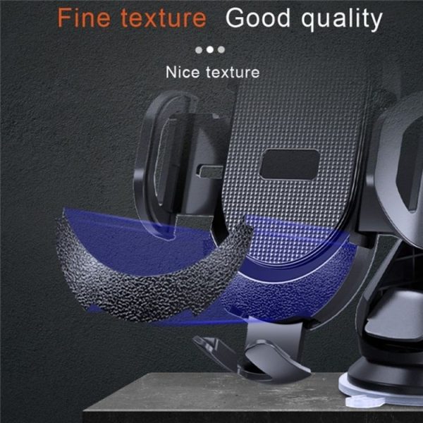 D33 With Air Vent Clip Suction Cup Base Gravity Sensing Car Phone Holder Bracket (Black) - Image 6