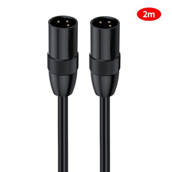 JUNSUNMAY XLR Male to Male Mic Cord 3 Pin Audio Cable Balanced Shielded Cable, Length: 2m