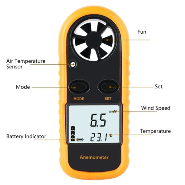 GM816 Handheld Digital Anemometer Wind Speed Meter - Image 6