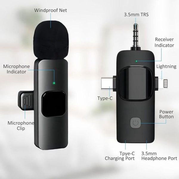 2 in 1 Wireless Lavalier Microphones for iPhone / Android - Image 11