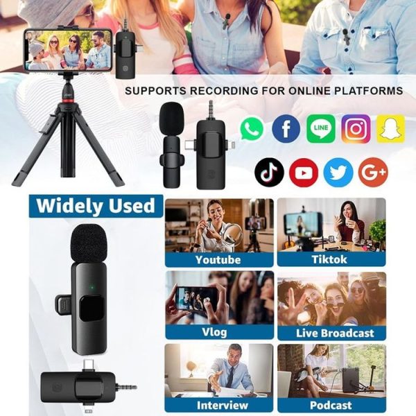 2 in 1 Wireless Lavalier Microphones for iPhone / Android - Image 14