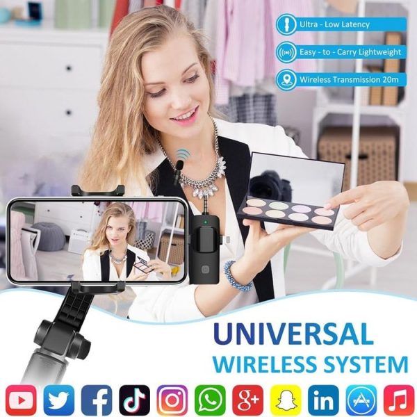 2 in 1 Wireless Lavalier Microphones for iPhone / Android - Image 2