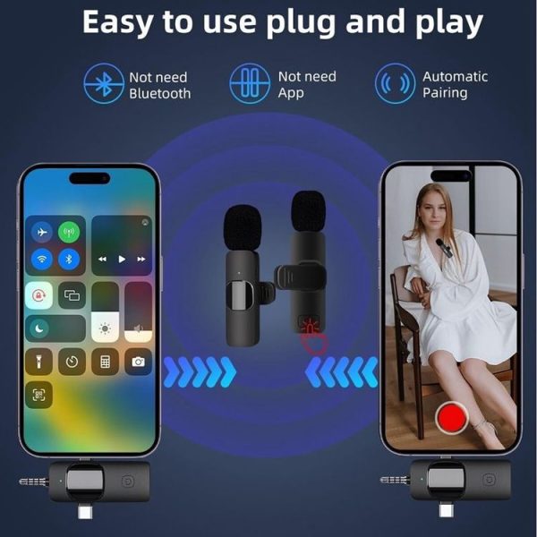 2 in 1 Wireless Lavalier Microphones for iPhone / Android - Image 7