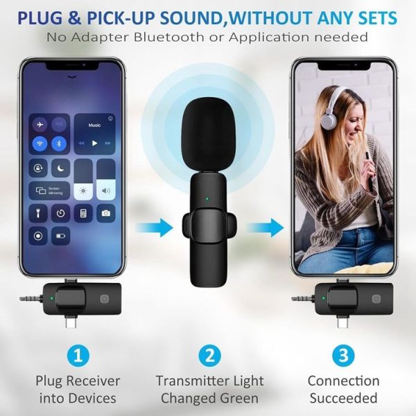 2 in 1 Wireless Lavalier Microphones for iPhone / Android - Image 8