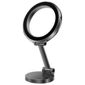G118 1080-Degree Rotating Folding Magnetic Phone Holder Dashboard Suction Cup Car Mount (Grey)