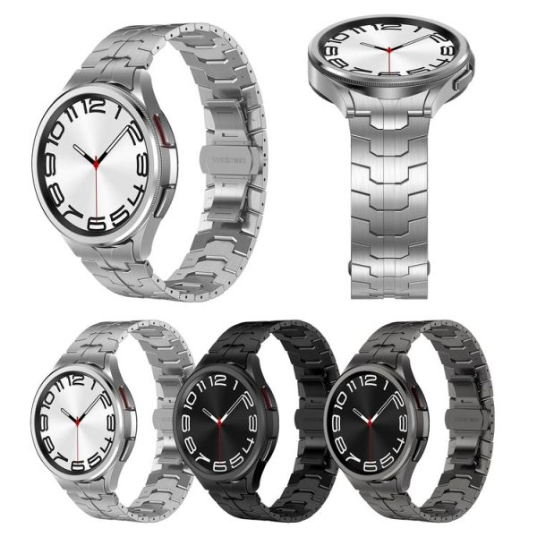 Samsung Galaxy Watch6 Classic 43 / 47mm Lron Man Curved Connection Stainless Steel Watch Band (Silver) - Image 6