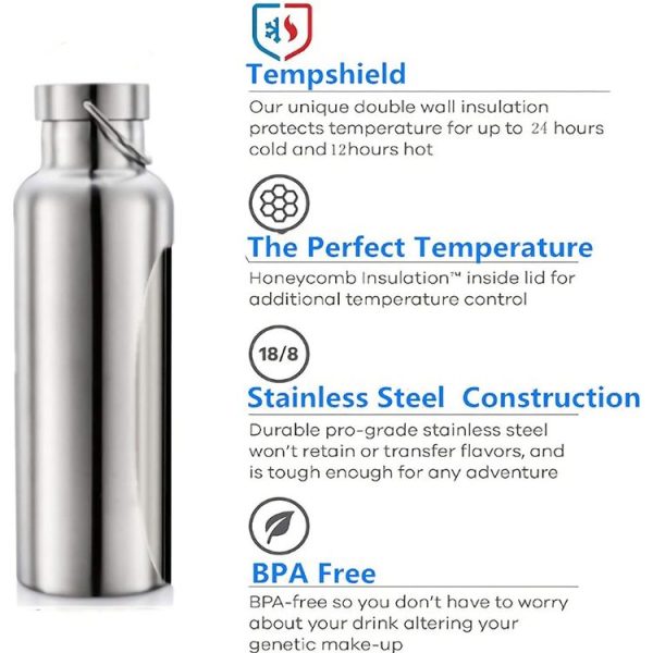 JUNSUNMAY 304 Stainless Steel Vacuum Bottle Wide Mouth Insulated Water Bottle, Capacity: 350ml - Image 3