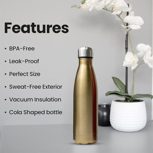 JUNSUNMAY 304 Stainless Steel Double-layer Vacuum Insulated Water Bottle, Capacity: 350ml (White) - Image 3
