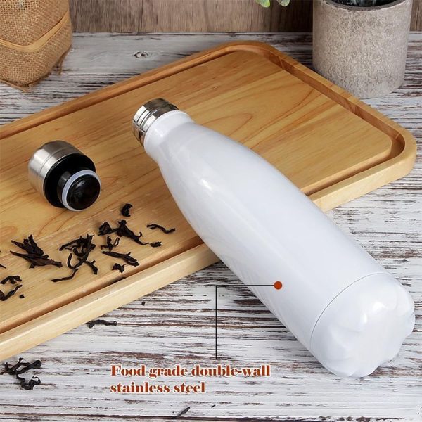 JUNSUNMAY 304 Stainless Steel Double-layer Vacuum Insulated Water Bottle, Capacity: 350ml (White) - Image 5