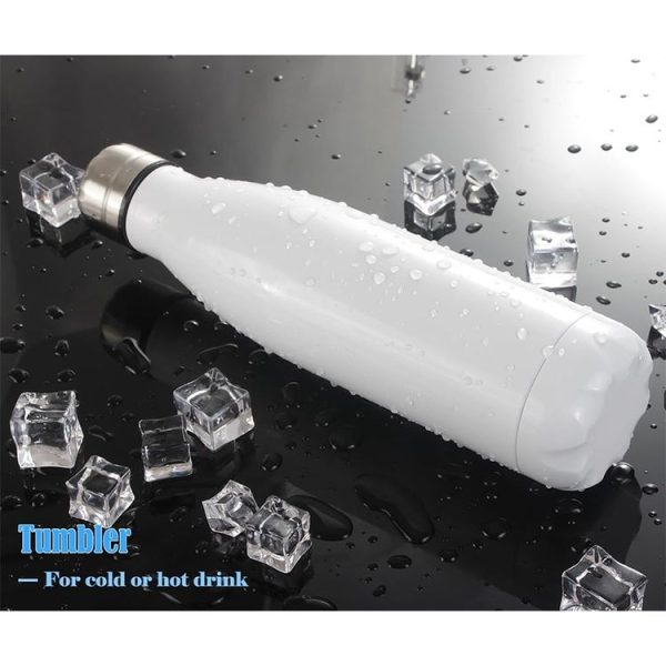 JUNSUNMAY 304 Stainless Steel Double-layer Vacuum Insulated Water Bottle, Capacity: 350ml (White) - Image 6