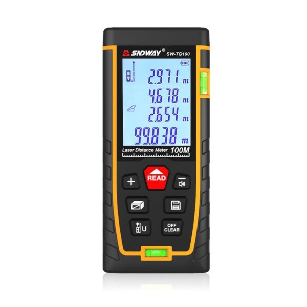 SNDWAY Double Horizontal bubble Rangefinder Laser Distance Meter Range Hand Tool Device SW- TG100 - Image 2