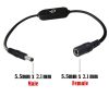 JUNSUNMAY DC 5.5mmx2.1mm LED Touch Inline Dimmer Switch Controller for Single Color, Length 30cm (Black) - Image 3