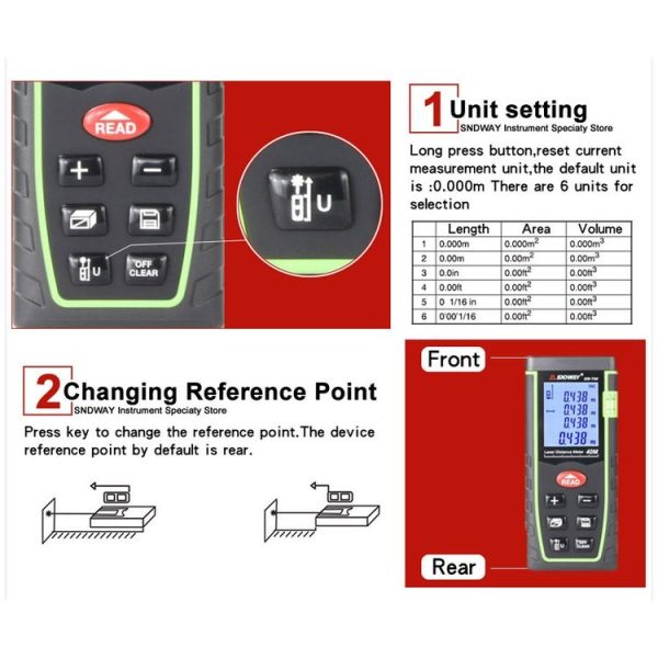 SNDWAY Range Finder Laser Handheld Range Finder SW-T40 - Image 5