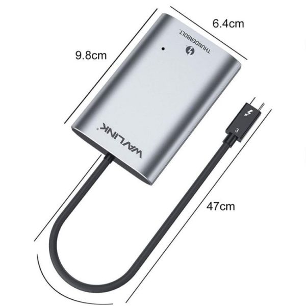 WAVLINK WL-UTA02D Thunderbolt 3 to Dual DisplayPort Adapter Converter Support 4K / 60Hz - Image 2