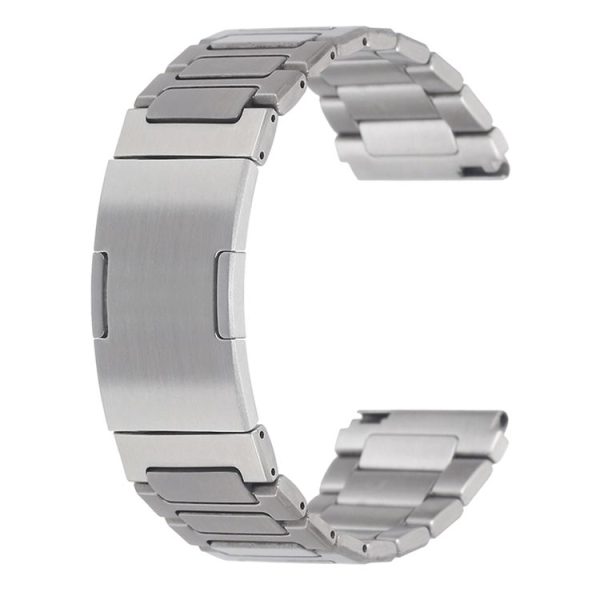 Huawei Watch GT4 46mm H-Shaped Folding Buckle Stainless Steel Metal Watch Band (Silver) - Image 2
