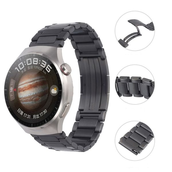 Huawei Watch GT4 46mm H-Shaped Folding Buckle Stainless Steel Metal Watch Band (Silver) - Image 4