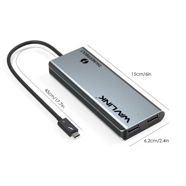 WAVLINK WL-UTD05 Multi-Function 4-in-1 Extender Type-C to DP Thunderbolt 3 Connector 4K Transfer - Image 2
