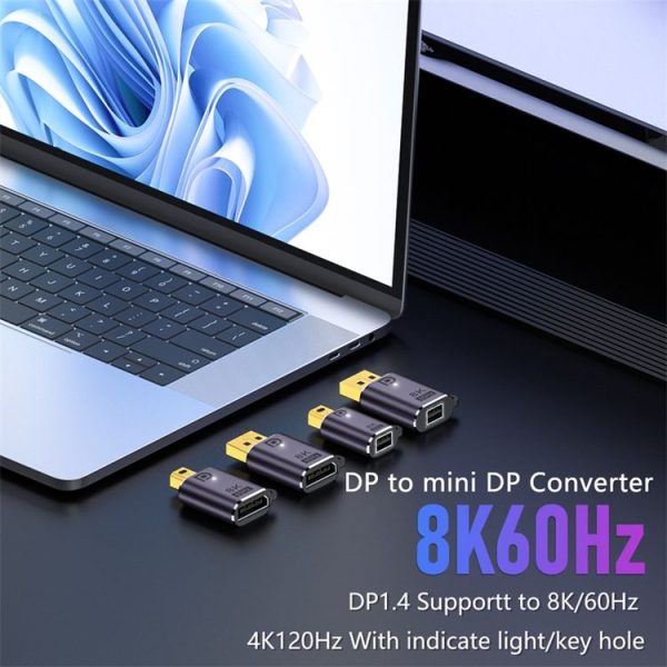 DP1.4 Male to Mini DP Female Adapter 8K 60Hz HD Video Transmission Expanding - Image 5