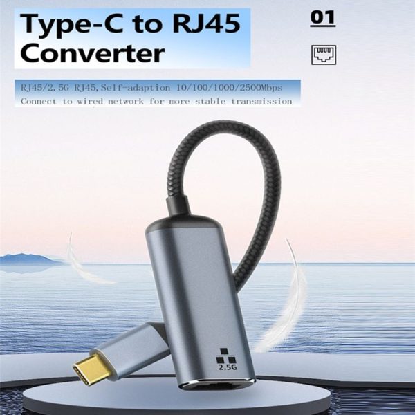 Type-C to RJ45 2500Mbps Ethernet Adapter - Image 6
