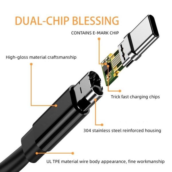 Type C to Square for Lenovo PD 135W Charging Cable, Length: 1.8m - Image 6