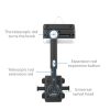 H23-8 New Multifunction Rearview Mirror Phone Holder Rotatable Retractable Phone Mount - Image 7