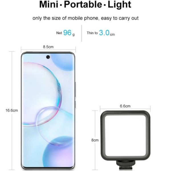 VLOGLITE W49S Adjustable Brightness Mini Beauty Video Light Photography Live Streaming LED Fill Light - Image 3