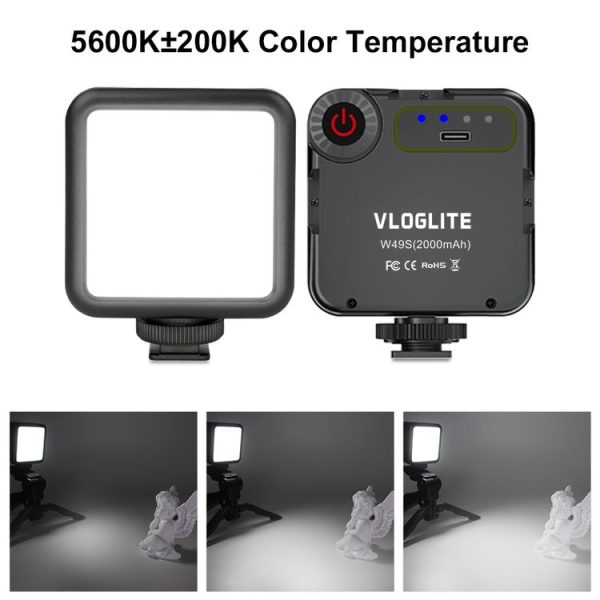 VLOGLITE W49S Adjustable Brightness Mini Beauty Video Light Photography Live Streaming LED Fill Light - Image 4
